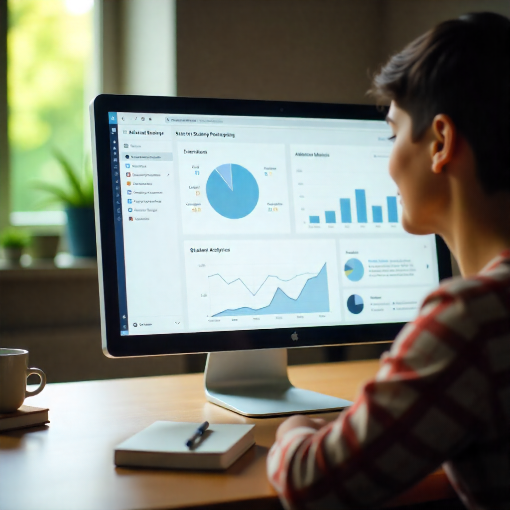 School management platform dashboard displaying student performance analytics for Nigerian schools